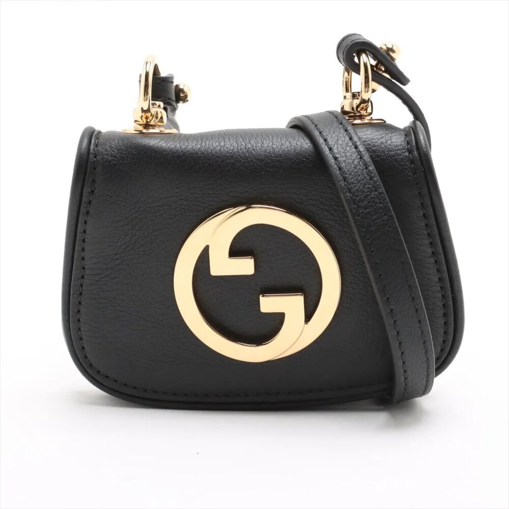 👜 Gucci Blondie Leather Shoulder Bag Black 698635